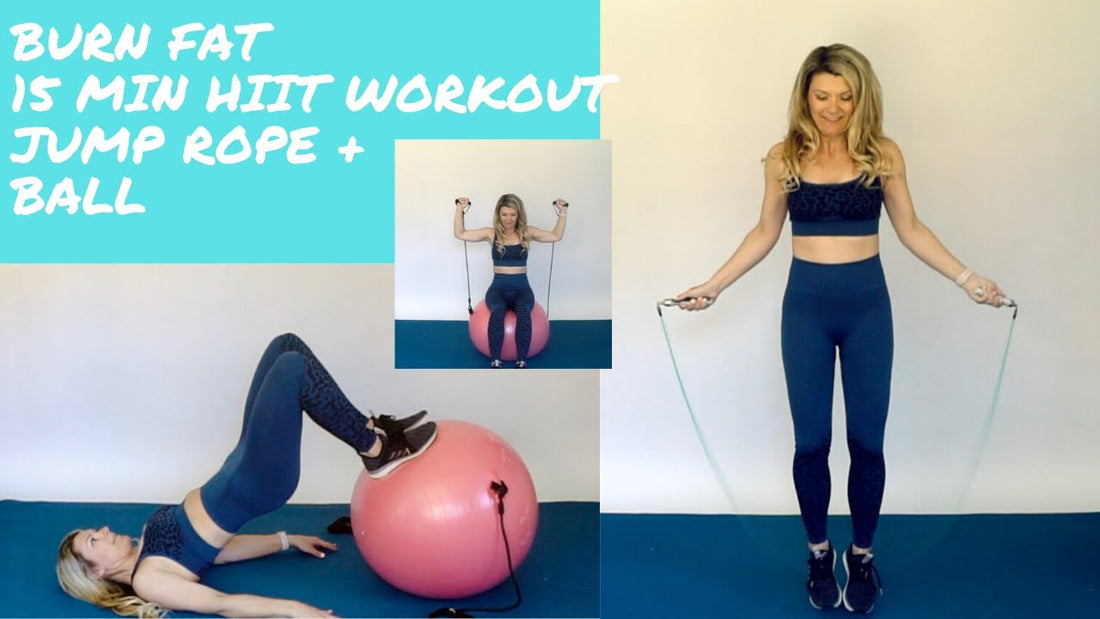 15 minute home workout with Jump Rope and Exercise Ball