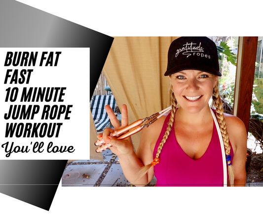 10 minute Jump Rope workout to 🔥 BURN fat and learn 🆕 NEW skills. Follow along🙋🏼‍♀️