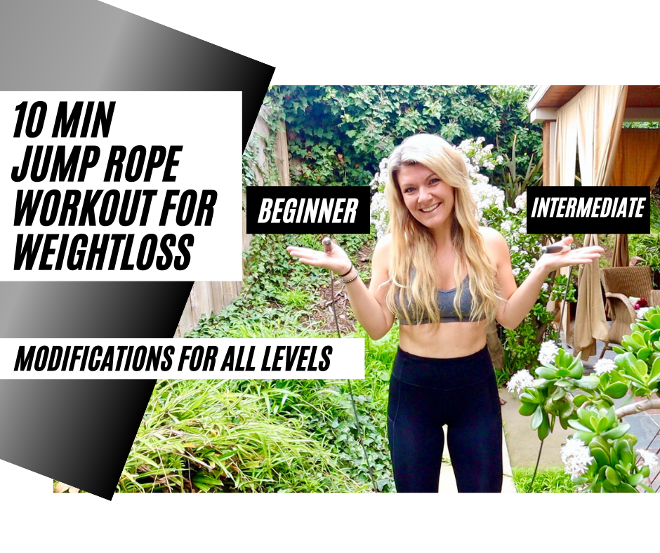 10 minute beginner jump rope workout with bodyweight exercises ...