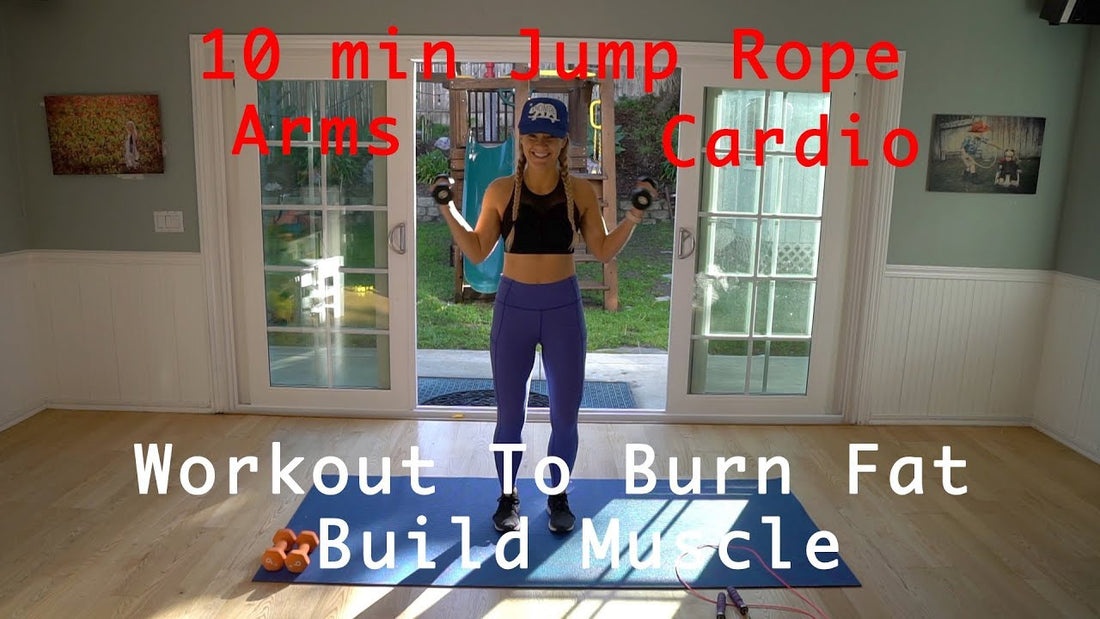 10min Arm + Cardio Jump Rope Workout~ Burn Fat Build Muscle
