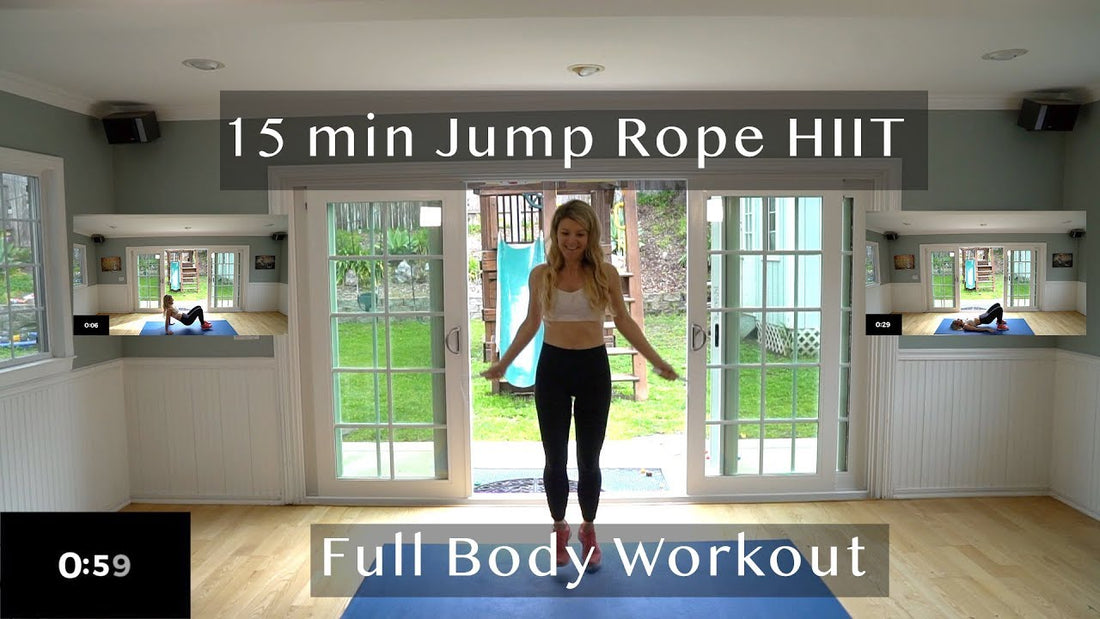 15 min Jump Rope HIIT Full Body Workout at home