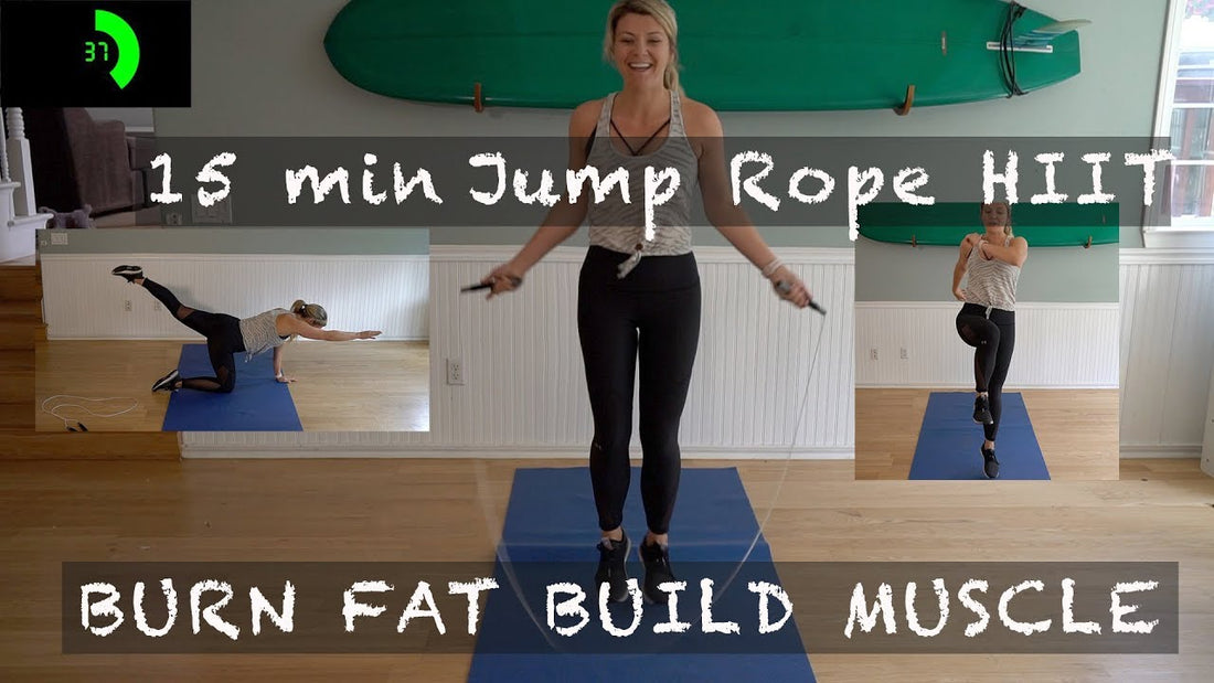 15 minute Jump Rope HIIT Fullbody Workout~ Calorie Burn
