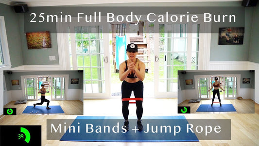 25 min Resistance Mini Band Full Body Workout with Jump Rope