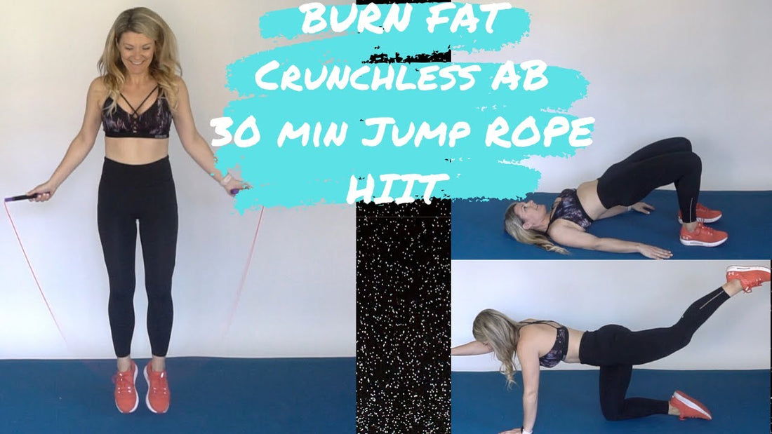 30 min jump rope HIIT crunch less AB workout